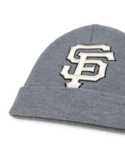 Shop Gucci Sf Giants Patch Beanie In Grey