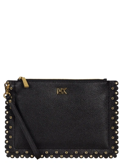 Shop Michael Kors Leather Clutch Bag In Black