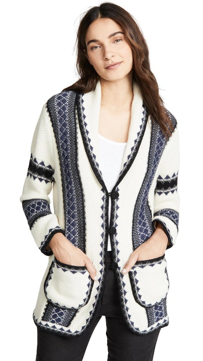 Shop Figue Paloma Alpaca Cardigan In Istanbul Ivory