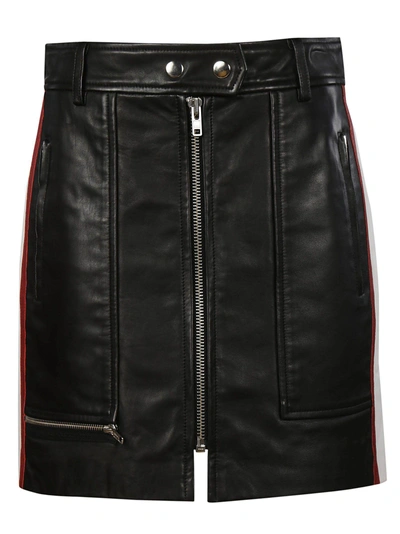 Shop Isabel Marant Étoile Allynne Striped Mini Skirt In Black