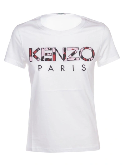 Shop Kenzo Logo T-shirt In 01c