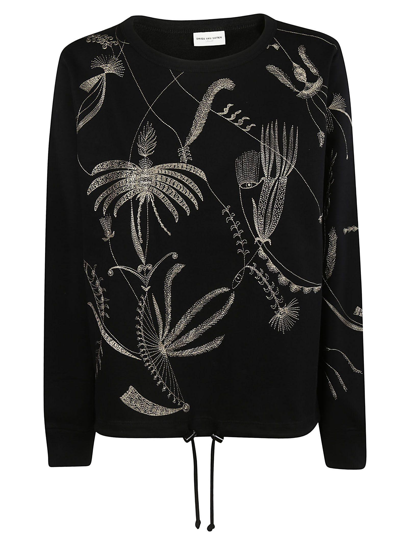 dries van noten embroidered sweatshirt