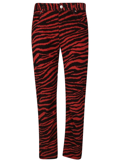 Shop Isabel Marant Étoile Zebra Print Trousers In Red