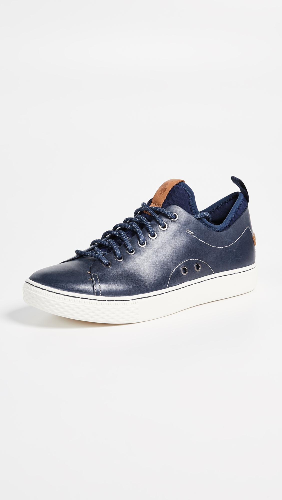 ralph lauren dunovin leather sneaker