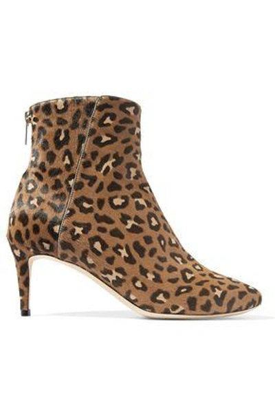 Shop Jimmy Choo Woman Duke Leopard-print Calf Hair Ankle Boots Animal Print