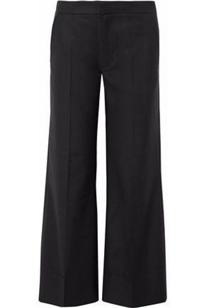 Shop Totême Woman Ambrosio Twill Wide-leg Pants Black