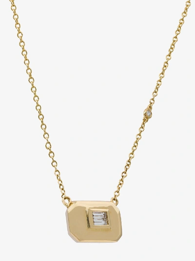 Shop Shay 18k Yellow Gold Essential Link Baguette Diamond Necklace In Metallic