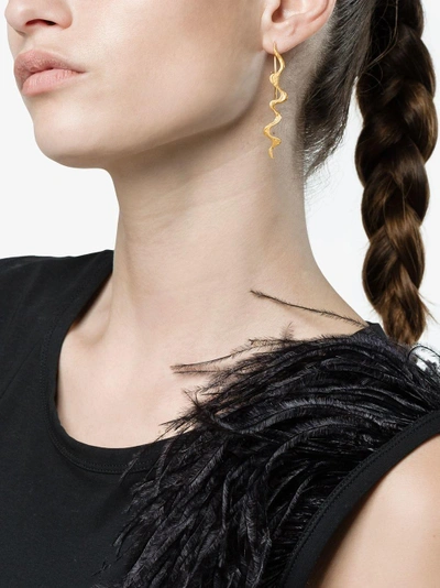 Shop Orit Elhanati Ladies Gold And Nude 18kt Yellow Plain Earrings In Metallic