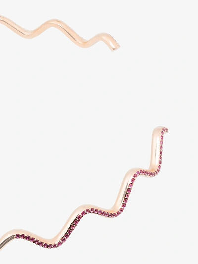 Shop Sabine Getty 18kt Rose Gold And Pink Sapphire Choker In Metallic