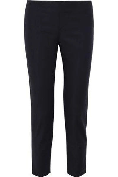 Shop M Missoni Cropped Cotton-blend Cady Slim-leg Pants In Black