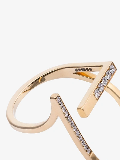 Shop Kova Yellow Gold R.05.11 Diamond Ring In Metallic