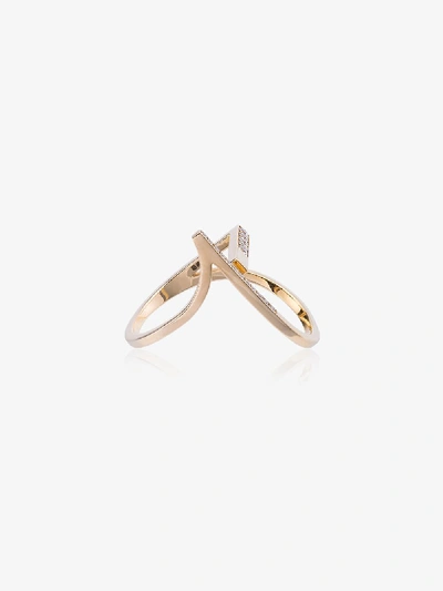 Shop Kova Yellow Gold R.05.11 Diamond Ring In Metallic