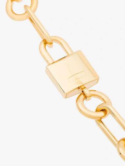 Shop Ambush Gold Padlock Link Bracelet In Metallic