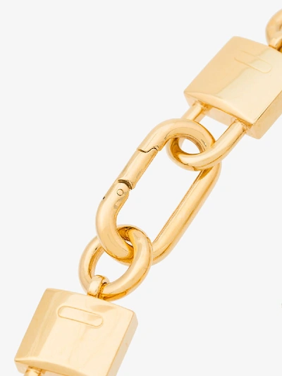 Shop Ambush Gold Padlock Link Bracelet In Metallic
