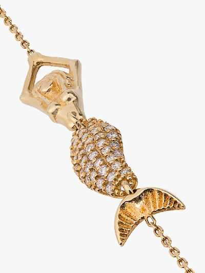 Shop Anton Heunis 18k Yellow Gold Mermaid Diamond Bracelet In Metallic