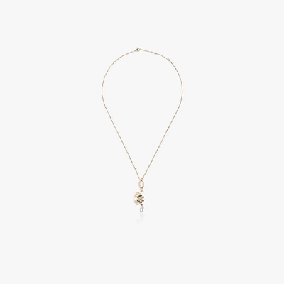 Shop Yvonne Léon Gold Collier Crab Diamond Necklace In Metallic