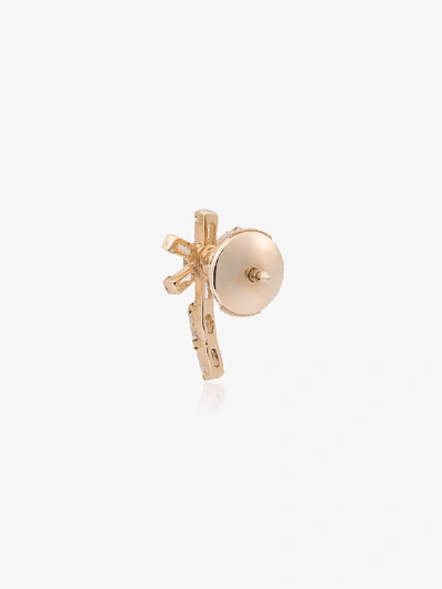 Shop Yvonne Léon 18k Gold And Diamond Palm Earring In Metallic