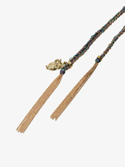 Shop Carolina Bucci Purple And Blue Intuition Charm Yellow Gold Lucky Bracelet