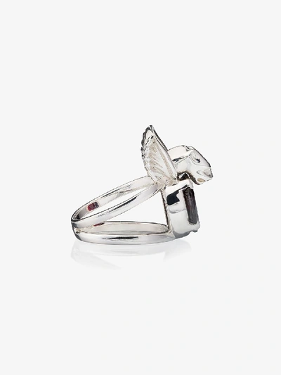 Shop Maria Nilsdotter Silver Gargoyle Ring In Metallic