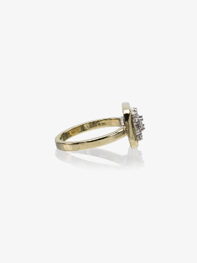 Shop Mindi Mond Yellow Gold Clarity Framed Diamond Ring In Metallic