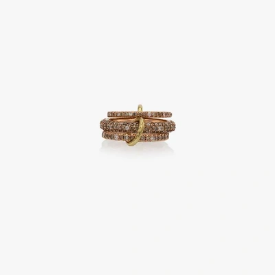 Shop Spinelli Kilcollin Rose Gold Nova Diamond Ring In Metallic