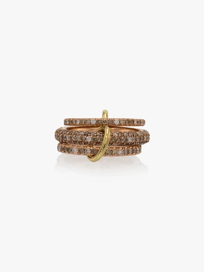 Shop Spinelli Kilcollin Rose Gold Nova Diamond Ring In Metallic