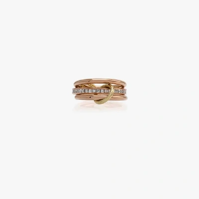 Shop Spinelli Kilcollin 18k Rose Gold Diamond Ring In Metallic