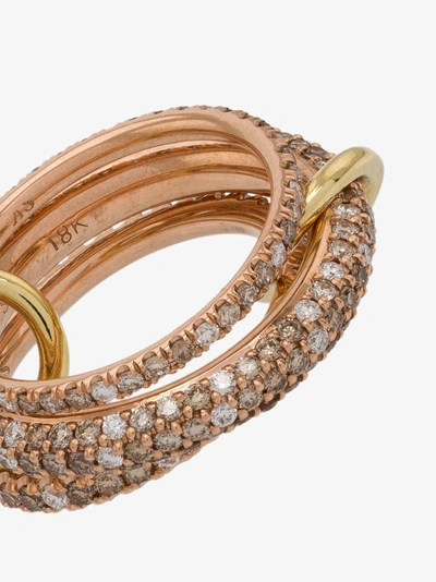 Shop Spinelli Kilcollin Rose Gold Nova Diamond Ring In Metallic