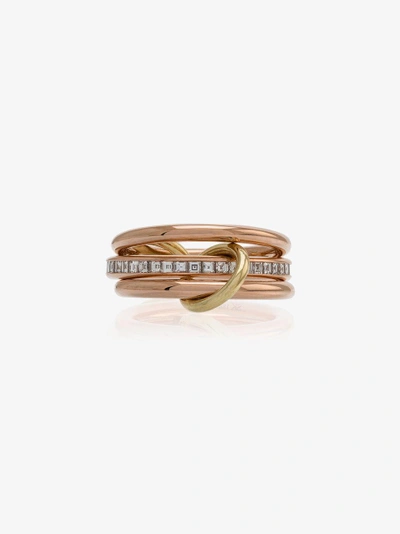 Shop Spinelli Kilcollin 18k Rose Gold Diamond Ring In Metallic