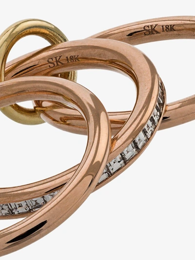 Shop Spinelli Kilcollin 18k Rose Gold Diamond Ring In Metallic