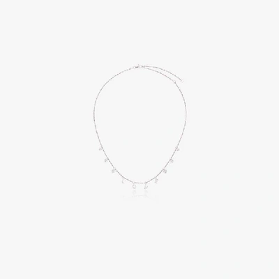Shay 18k White Gold Love Diamond Necklace In Metallic