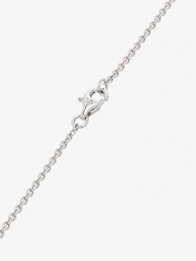 Shay 18k White Gold Love Diamond Necklace In Metallic