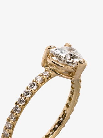 Shop Shay 18k Yellow Gold Solitaire Heart Ring In Metallic