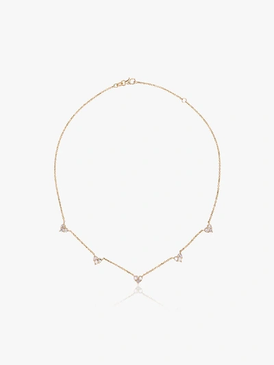 Shop Shay 18k Yellow Gold Mini Heart Diamond Necklace In Metallic