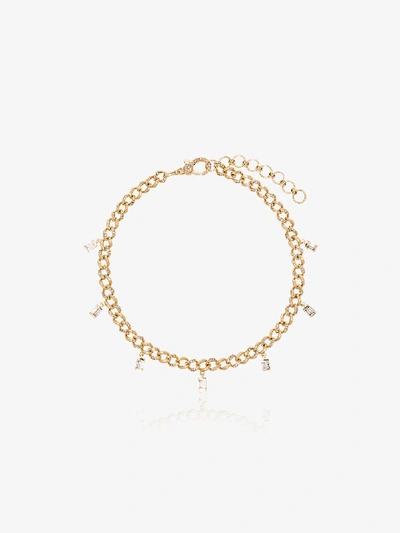 Shop Shay 18k Yellow Gold Baguette Diamond Anklet In Metallic
