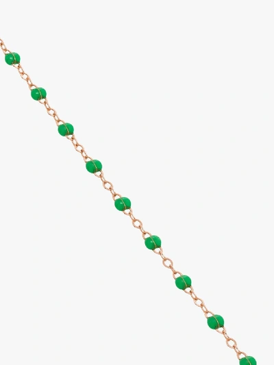 Shop Gigi Clozeau 18k Rose Gold Beaded Bracelet In Green