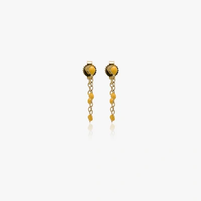 Shop Gigi Clozeau 18kt Yellow Gold Classic Gigi Yellow Beaded Earrings