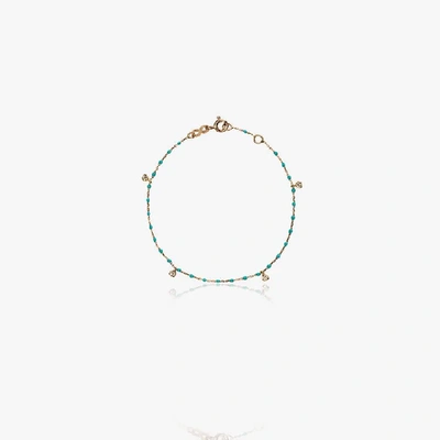 Shop Gigi Clozeau 18kt Rose Gold Turquoise Diamond Bracelet In Blue