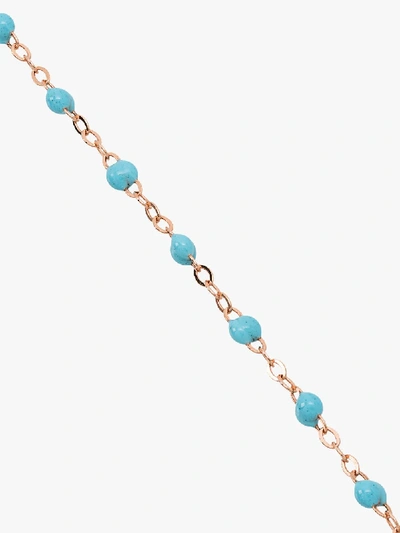 Shop Gigi Clozeau 18k Rose Gold 17 Cm Beaded Bracelet In Blue
