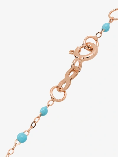 Shop Gigi Clozeau 18k Rose Gold 17 Cm Beaded Bracelet In Blue