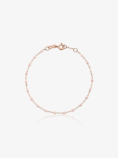 Gigi Clozeau 18kt Rose Gold Classic Gigi Baby Pink Beaded Bracelet In Pink