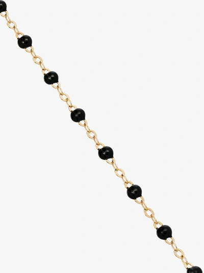 Shop Gigi Clozeau 18k Yellow Gold 17 Cm Beaded Bracelet In Black