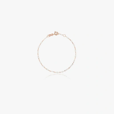 Shop Gigi Clozeau 18k Rose Gold 17 Cm Beaded Bracelet In White