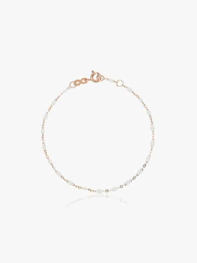 Gigi Clozeau 18kt Rose Gold Classic Gigi White Beaded Bracelet In White
