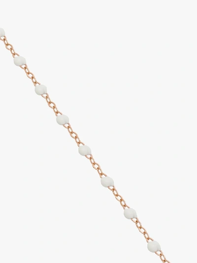 Shop Gigi Clozeau 18k Rose Gold 17 Cm Beaded Bracelet In White