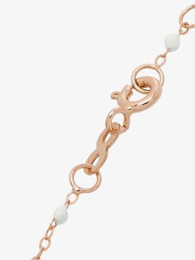 Shop Gigi Clozeau 18k Rose Gold 17 Cm Beaded Bracelet In White