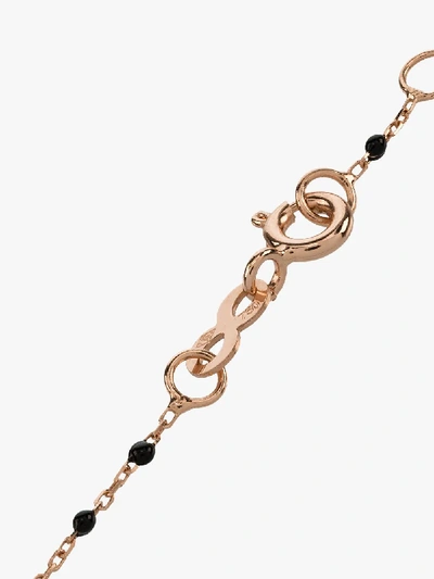 Gigi Clozeau 18k Rose Gold Mini Gigi Diamond And Black Beaded Bracelet In Black