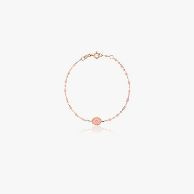 Shop Gigi Clozeau 18k Rose Gold North Star 17 Cm Beaded Diamond Bracelet In Pink