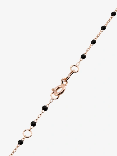 Shop Gigi Clozeau 18kt Rose Gold Classic Gigi Madone Black Beaded Rosary Necklace
