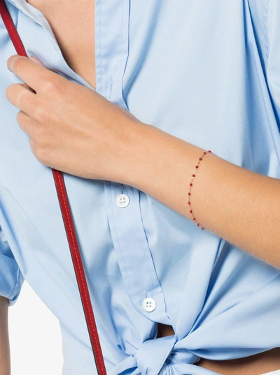 Shop Gigi Clozeau 18k Rose Gold 17 Cm Beaded Bracelet In Red